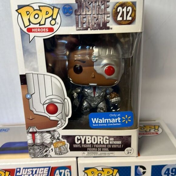 Funko Pop! DC Heroes Justice League CYBORG #212 The Question #476 Deathstroke #4 - Picture 2 of 8